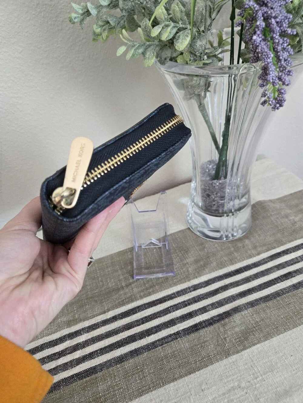 Michael Kors Large Navy Signature Zip-Around Wallet
